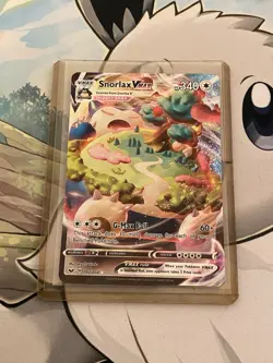 Pokemon TCG Snorlax VMAX Holo Ultra Rare Sword & Shield Base Set - Image 1