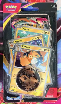 Pokemon Chaos Rising Premium Checklane Blister Booster Pack Pawmot Line - NEW - Image 1
