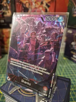 One Piece TCG Shanks OP09-001 Leader Alt Art One Piece 2nd Anniversary English - Image 1
