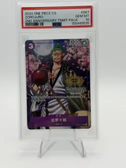 PSA 10 ZOROJURON CS (2ND ANNIVERSARY TMNT PK) OP05-067 One Piece Promotion Foil - Image 2