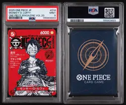 PSA 09 MONKEY D. LUFFY 014 2025 ONE PIECE JAPANESE PROMOS | MAGAZINE VOL.20 - Image 3