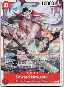 EDWARD.NEWGATE OP16-003 SUPER RARE THE TIME OF BATTLE ONE PIECE NEAR MINT - Image 1