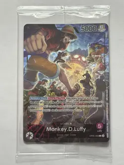 MONKEY D LUFFY - One Piece OP05-060 - SEALED PROMO Leader L - PSA Magazine - Image 1