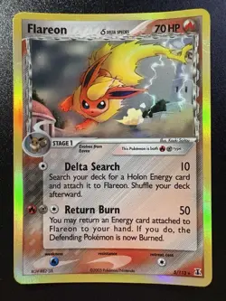 Flareon (Delta Species) 5/113 Pokemon 2005 Delta Species Holo Rare MP (DMG) - Image 1
