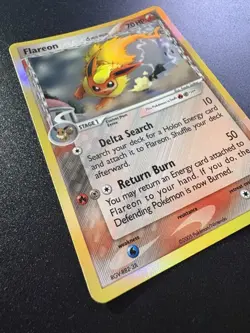 Flareon (Delta Species) 5/113 Pokemon 2005 Delta Species Holo Rare MP (DMG) - Image 3