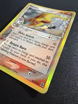 Flareon (Delta Species) 5/113 Pokemon 2005 Delta Species Holo Rare MP (DMG) - Image 4