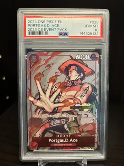 2024 ONE PIECE CHAMPIONSHIP 2023 EVENT PACK #028 PORTGAS D. ACE PSA 10 - Image 1