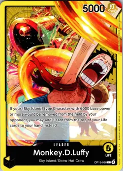 Monkey.D.Luffy OP15-098 Leader Adventure on Kami's Island One Piece Near Mint - Image 1