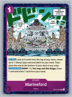 Marineford OP16-078 Uncommon The Time of Battle One Piece Near Mint - Image 1