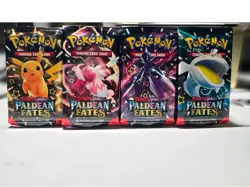 Pokemon TCG Scarlet & Violet Paldean Fates Booster Pack, Sealed, Lot of 4 - Image 2