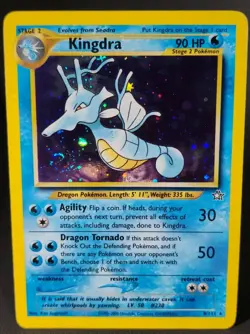 Kingdra 8/111 MP Holo Rare Neo Genesis Unlimited Edition Pokemon WOTC SWIRL - Image 1