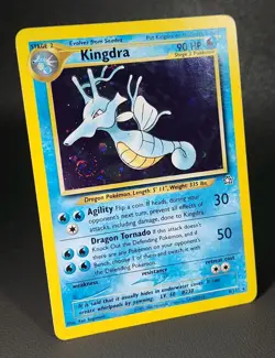 Kingdra 8/111 MP Holo Rare Neo Genesis Unlimited Edition Pokemon WOTC SWIRL - Image 4