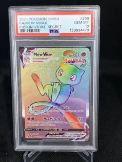 Mew VMAX - 268/264 - Secret Rare - Fusion Strike - Pokemon - PSA 10! - Image 1