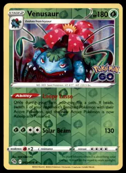 2022 Sword & Shield - Pokemon GO Venusaur Reverse Holo #3 - Image 1