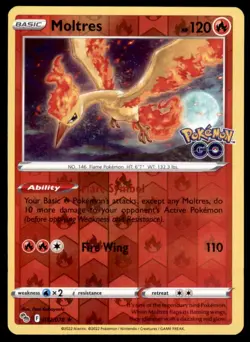 2022 Sword & Shield - Pokemon GO Moltres Reverse Holo #12 - Image 1