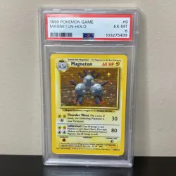 Magneton - Holo - 9/102 Base Set - Pokemon TCG - PSA 6 - 1999 - Image 1