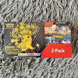 Pokemon Surging Sparks ETB + Booster Bundle Costco 2-pack Sealed - Image 1