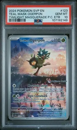 Teal Mask Ogerpon 123 Pokemon Center Exclusive PSA 10 - Image 2