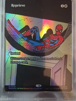 Magic the Gathering Spider-Man Reprieve Borderless Mythic Foil Card Psa 9 - Image 2