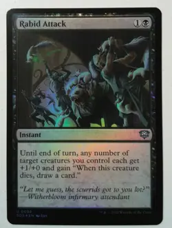 Rabid Attack *FOIL Uncommon* Magic MtG x1 Secrets of Strixhaven - Image 1