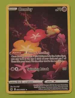 Pokemon TCG Comfey GG14/GG70 Crown Zenith Galarian Gallery Holo Rare - Image 1