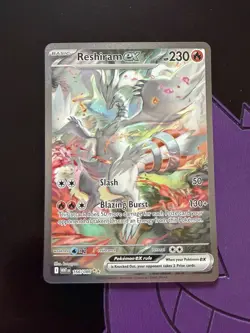 Pokemon Reshiram ex 166/086 White Flare Full Art Holo Double Rare English - Image 1