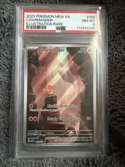Pokemon TCG Charmander 168/165 SV Scarlet & Violet 151 Holo PSA 8 English - Image 1