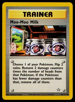 Pokemon Card Moo-Moo Milk 101/111 Neo Genesis Common - Image 1