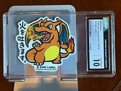 Pokemon Charizard Pokemon Stickers Pt.1 Japanese CGC 10 Gem Mint - Image 2