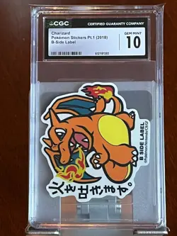 Pokemon Charizard Pokemon Stickers Pt.1 Japanese CGC 10 Gem Mint - Image 4