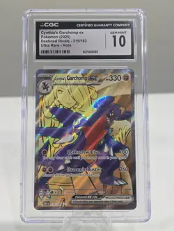 Cynthia's Garchomp EX 215/182 CGC 10 Ultra Rare Destined Rivals Pokemon - Image 1