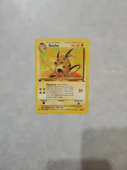 Pokemon Fossil Raichu 29/62 Non-Holo Rare 1st Edition - Image 1