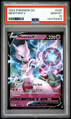 2022 POKEMON GO #030 MEWTWO V PSA 10 - Image 1