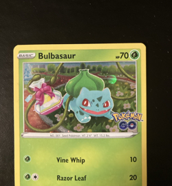 Bulbasaur SWSH231 Pokemon Go Sword & Shield Black Star Promo Cosmos Holo NM - Image 2