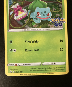 Bulbasaur SWSH231 Pokemon Go Sword & Shield Black Star Promo Cosmos Holo NM - Image 4