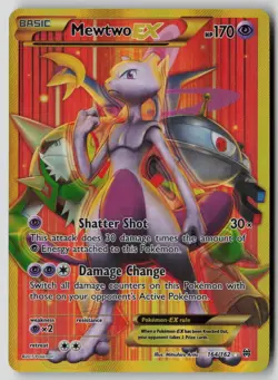Mewtwo EX 164/162 Secret Rare BREAKthrough Pokemon LP - Image 1