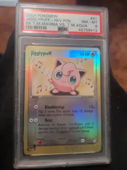 Pokemon TCG 2004 Jigglypuff 41/95 Team Magma vs Team Aqua Reverse Holo PSA 8 - Image 1