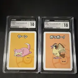 Pokemon CGC 10 Graded Lot 2 Slowpoke & Pidgey Old Maid Japanese 2019 - Image 1