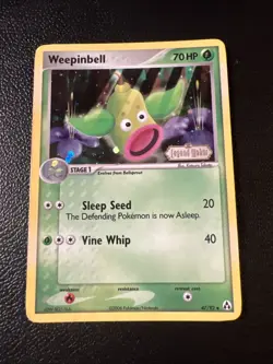 WEEPINBELL Legend Maker Stamped POKEMON Holo 2006 Trading Card 47/92 - HP/DMG - Image 1