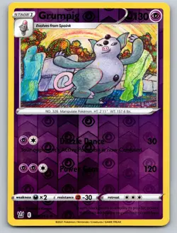 Grumpig 056/163 Uncommon Battle Styles Reverse Holo Near Mint - Image 1