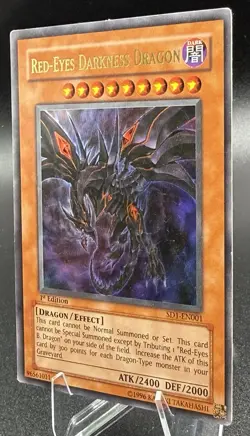 Yu-Gi-Oh! TCG Red-Eyes Darkness Dragon SD1-EN001 1st Edition FOIL - Image 3