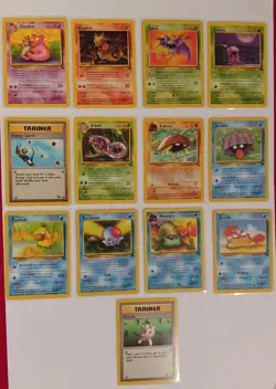 Pokemon Fossil Card Lot -13 cards-Unlimited Vintage 1999 Wizards LP to NM - Image 1