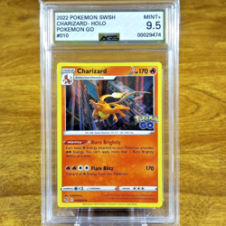 Pokemon Go SWSH Sword & Shield Charizard 010/078 AGS Mint+ 9.5 Holo Rare 2022 - Image 1