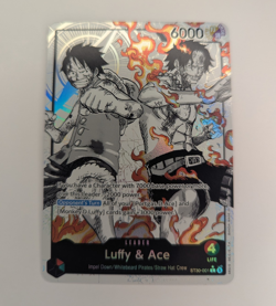 Bandai One Piece Card Game Luffy & Ace ST30-001 Leader Alt Art Holo English 6000 - Image 1