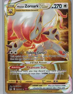 Hisuian Zoroark VSTAR 213/196 Secret Rare Lost Origin Pokemon Near Mint - Image 1