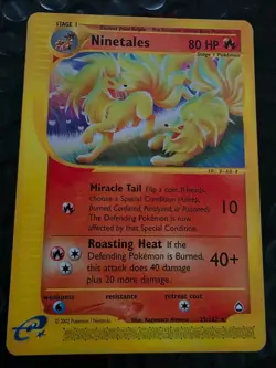 Pokemon TCG Aquapolis Ninetales Rare 025/147 Aquapolis non holo 2002 ereader - Image 1