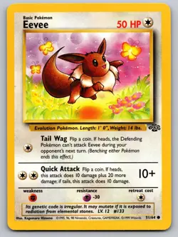 Eevee 51/64 Common Jungle Pokemon Unlimited Near Mint - Image 1