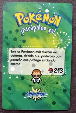 SHUCKLE - POKEMON JOHTO COLLECTOONS POKEDEX CCG CARD - Image 2