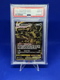Pokemon TCG Eternatus VMAX Shining Fates Holo Card SV122/SV122 PSA 10 - Image 1