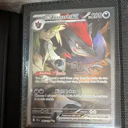Pokemon TCG N's Zoroark ex 185/159 Sv09 Journey Together SIR Holo EN - Image 5